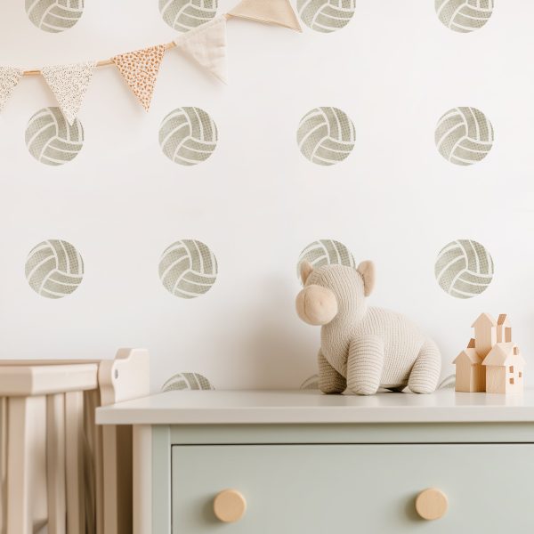 Volleyball Fabric Wall Decal Set Supply - Image 3