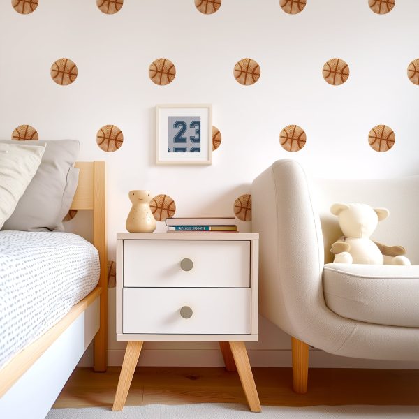 Basketball Fabric Wall Decal Set For Sale - Image 4