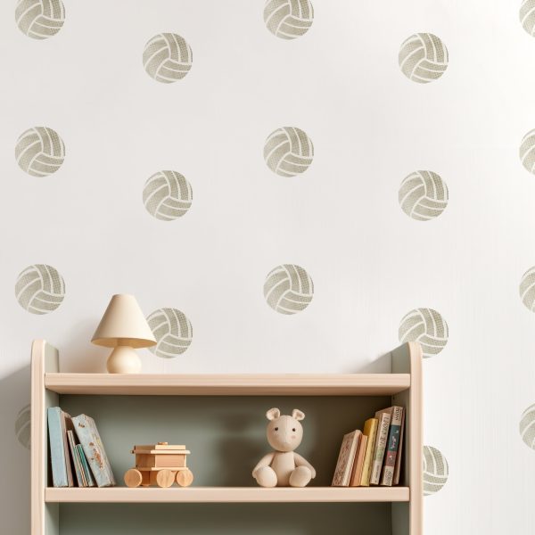 Volleyball Fabric Wall Decal Set Supply